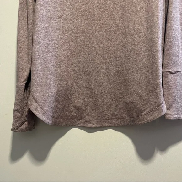 Athleta Uptempo Elevate Top Heathered Mauve Long Sleeve Performance Tee - Picture 10 of 10